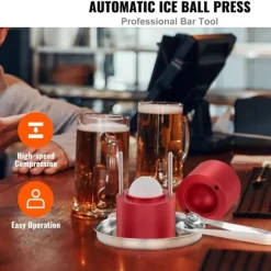 Iskula Press, 2,4" Iskula Maker, Aluminium Iskula Press Kit för 60 mm Iskula, med tång och droppbricka, för whisky & cocktails.