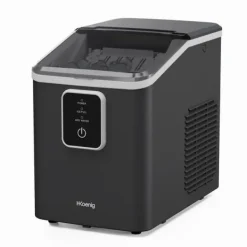 Ismaskiner-Ismaskin - H.KOENIG - 12 kg - 120 W - 2 storlekar på isbitar - Svart