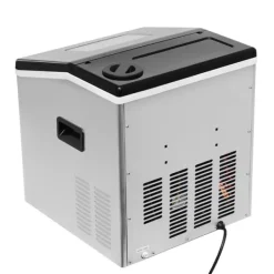 Ismaskin - 2‑i‑1 Iskross & Isbitsmaskin - 150–180 W - Automatisk rengöring - Luftkyld - LCD‑display - Silver