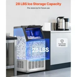 Ismaskiner-Ismaskin, 36 isbitar, 36x43x75,5 cm, rostfritt stål