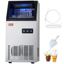 Ismaskiner-Ismaskin, 36 isbitar, 36x43x74 cm, rostfritt stål