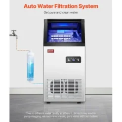 Ismaskiner-Ismaskin, 36 isbitar, 36x43x74 cm, rostfritt stål