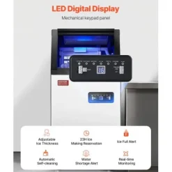 Ismaskiner-Ismaskin, 36 isbitar, 36x43x74 cm, rostfritt stål