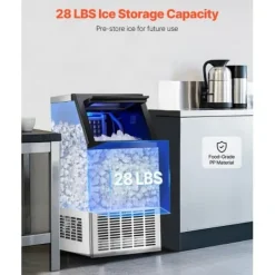 Ismaskiner-Ismaskin, 36 isbitar, 36x43x74 cm, rostfritt stål