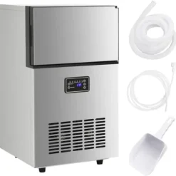 vidaXL Ismaskiner-Ismaskin 45 kg / 24 tim silver