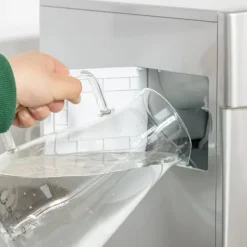 Ismaskiner-Ismaskin 12 kg/24 h, 9 isbitar på 6–10 min, 2 L tank, LCD, silver