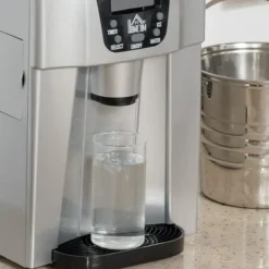 Ismaskiner-Ismaskin 12 kg/24 h, 9 isbitar på 6–10 min, 2 L tank, LCD, silver