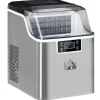 Ismaskiner-Ismaskin 20 kg/24 h, 2,3 L, 3,2 L tank, auto-rengöring, rostfritt, 25,2×36×37,1 cm
