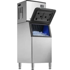 Ismaskiner-Ismaskin, 181,4 kg/24h, 136 kg förvaring, 580x668x1105 mm, rostfritt stål