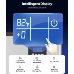 Ismaskiner-Ismaskin, 181,4 kg/24h, 136 kg förvaring, 580x668x1105 mm, rostfritt stål