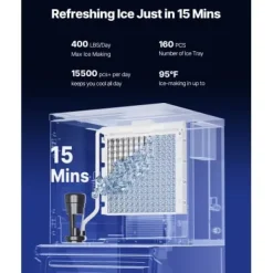 Ismaskiner-Ismaskin, 181,4 kg/24h, 136 kg förvaring, 580x668x1105 mm, rostfritt stål