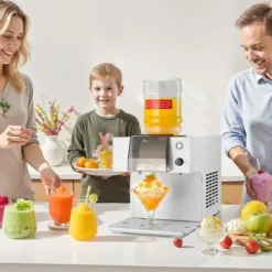 Ismaskiner-Ismaskin - Nugget/Snöflingeis - Kapacitet 40 kg/dygn - Vattentank 1,8 l - Snabbkylning 90 s - Rostfri konstruktion