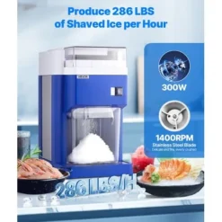 Ismaskiner-Ismaskin, 38x29,5x52 cm, Blå, Rostfria stålblad