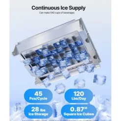 Ismaskiner-Ismaskin, 38,8x37x79,8 cm, Rostfritt stål