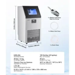 Ismaskiner-Ismaskin, 38,8x37x79,8 cm, Rostfritt stål