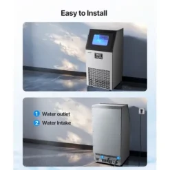 Ismaskiner-Ismaskin, 38,8x37x79,8 cm, Rostfritt stål