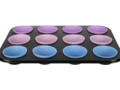 Bakning-Iso Trade Bakplåt + 12 silikonformar