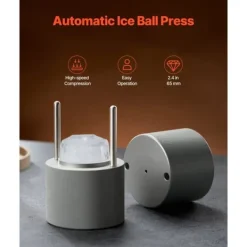 Ispress med diamantslipning, Isbollstillverkare, Whisky- och drinkkit, Hög kvalitet, Perfekt för cocktails