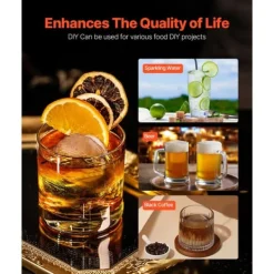 Verktygsset För Drinkar-Ispress 2,1/53mm, Ispresskit för Whiskey, Skapa perfekta isbollar, rostfritt stål, idealisk för drinkar, enkel att använda