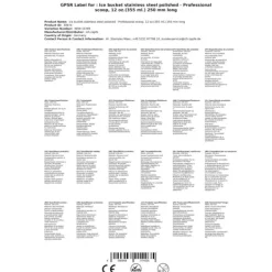 Isskopa, isskopor - Profi scoop, rostfritt stål polerat, 12 oz/355 ml, 250 mm