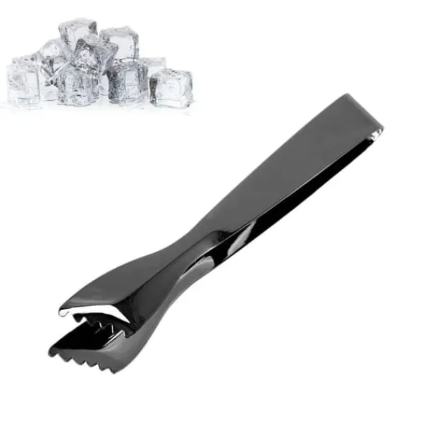 Istänger Livsmedelskvalitet Tjockare Rostfritt Stål Förhindrar Halkning Sockermatpincett För Hemköksbar Svartpläterad