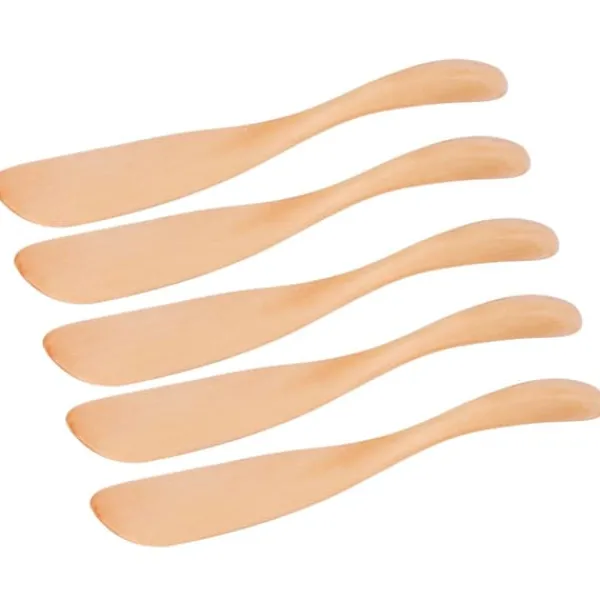 Japansk stil träsmörknivset - 5 st, perfekt för att sprida sylt och ost, perfekt för hemmakök