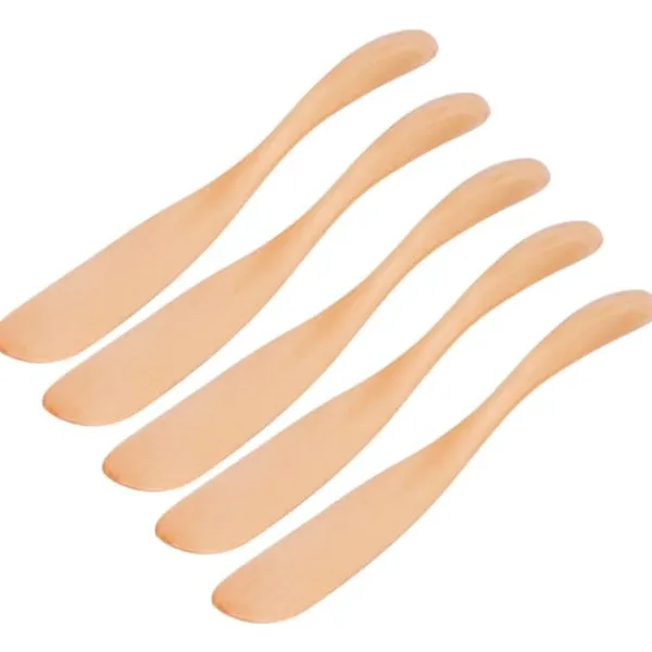 Japansk stil träsmörknivset - 5 st, perfekt för att sprida sylt och ost, perfekt för hemmakök