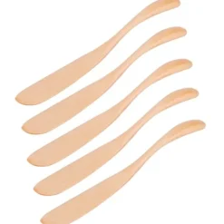 Japansk stil träsmörknivset - 5 st, perfekt för att sprida sylt och ost, perfekt för hemmakök