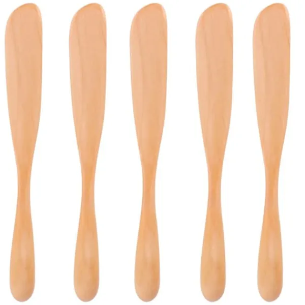 Japansk stil träsmörknivset - 5 st, perfekt för att sprida sylt och ost, perfekt för hemmakök