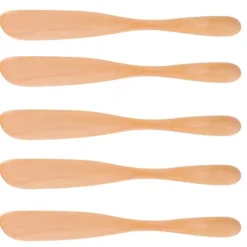 Japansk stil träsmörknivset - 5 st, perfekt för att sprida sylt och ost, perfekt för hemmakök