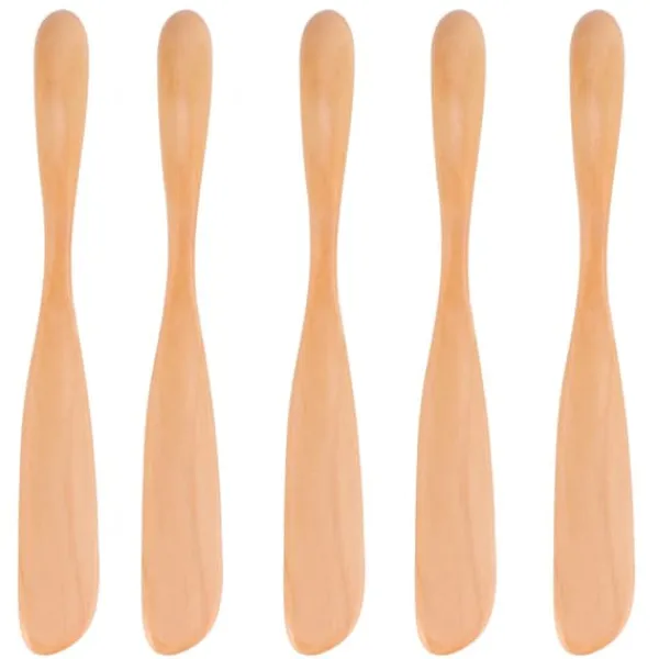 Japansk stil träsmörknivset - 5 st, perfekt för att sprida sylt och ost, perfekt för hemmakök