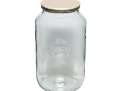 Förvaringsburkar-Jata WECK Round Rim Jar 3l with Wooden Lid