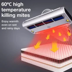 JIMMY BX7 Pro Anti-Mite Dammsugare 700W Effekt 60 ° C Värme UV Ultraljud 245mm Sug 3 Lägen Grå