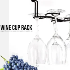 Järnhängande 6-flaskor vinmuggställ glashållare displayhylla arrangör