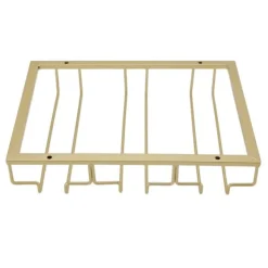 Vinflaskhållare-Järnkonst Uppochnedvänd Vinglashållare Europeisk Stil Hängande Vinglasställ Under Skåp Guld