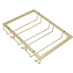 Vinflaskhållare-Järnkonst Uppochnedvänd Vinglashållare Europeisk Stil Hängande Vinglasställ Under Skåp Guld