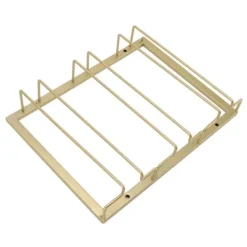 Vinflaskhållare-Järnkonst Uppochnedvänd Vinglashållare Europeisk Stil Hängande Vinglasställ Under Skåp Guld