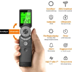Jättesnabb, 2-3 sekunder Grill- Bak- och Kökstermometer