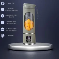 Juicer - Frukt- och grönsakspressar - Bärbar elektrisk USB-juicer - Grågrön