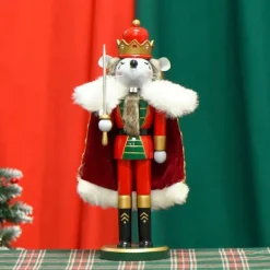 Jul Nötknäpparen Mus Kung Skrivbordsprydnad Staty Nötknäppare Docka