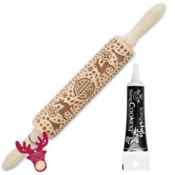 Julfotsavtryck kavel 39 cm + Svart glasyrpenna