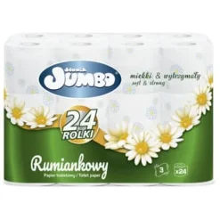 Toalettpapper-JUMBO ELEPHANT Kamomill toalettpapper 24 rullar 3-lagers