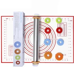 Justerbar Kavel i Rostfritt Stål - Perfekt för Deg, Bakverk och Pizza