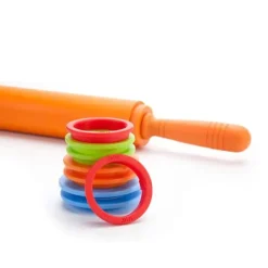 justerbar silikonkavel med 4 distanser för degpizza non-stick kavel bakverktyg