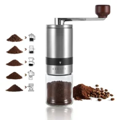 Kaffemaskiner & Espresso-K4 Manuell Kaffekvarn - Rostfritt Stål & Keramik