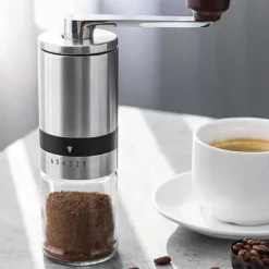 Kaffemaskiner & Espresso-K4 Manuell Kaffekvarn - Rostfritt Stål & Keramik