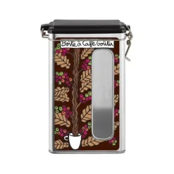 Förvaringsburkar-Kaffeburk (hermetisk) med fönster modell Kaffe smakfull - Bakom dörren (DLP)