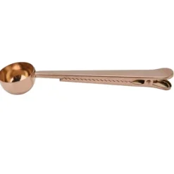 Kaffeklämma sked i rostfritt stål Multifunktionell mjölkpulvermätsked för HomeRose Gold