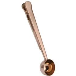 Kaffeklämma sked i rostfritt stål Multifunktionell mjölkpulvermätsked för HomeRose Gold