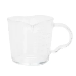Mått & Måttskedar-Kaffekopp med dubbla pipar Skala Handgjord mätkopp i borosilikatglas 70ml